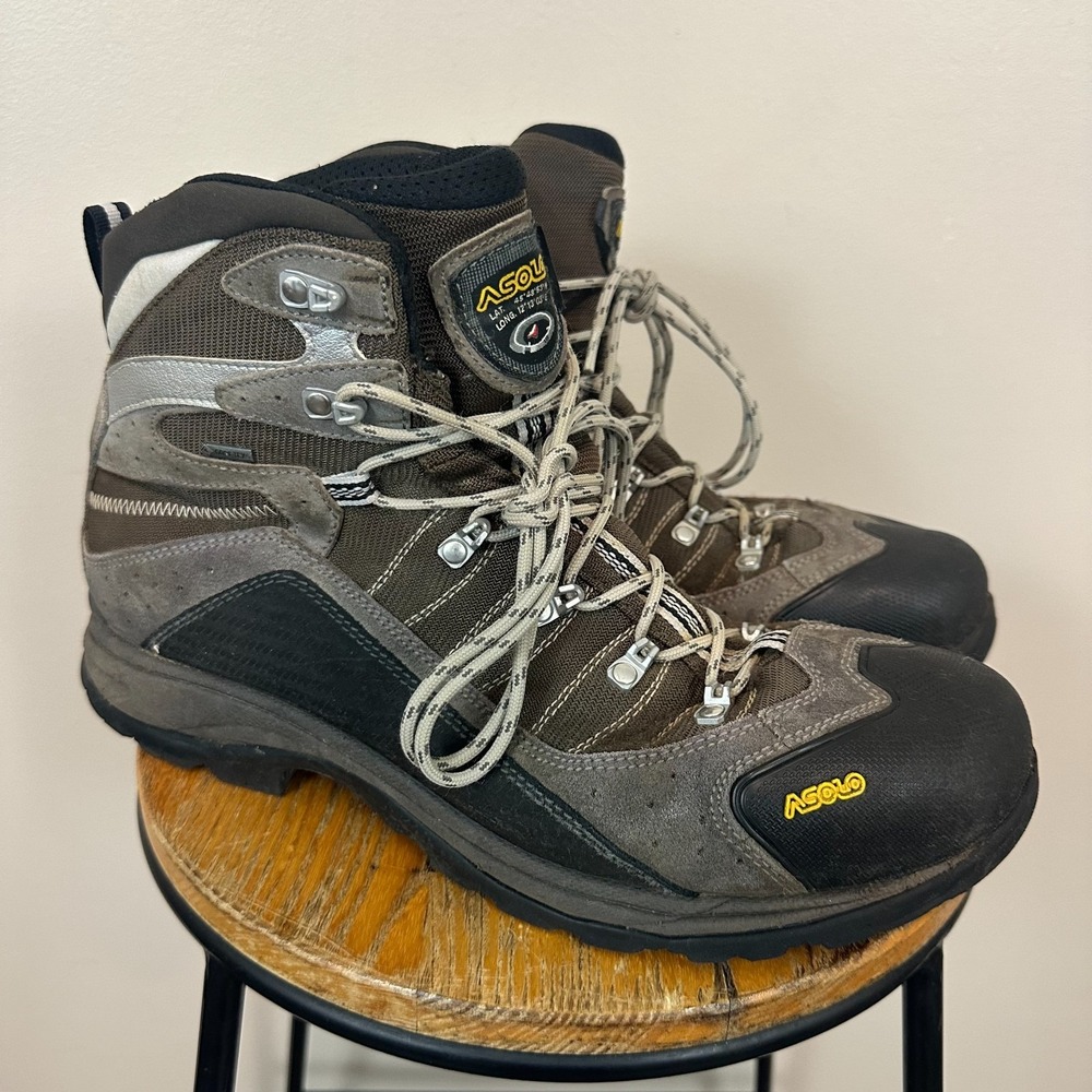 Asolo Drifter GV Evo Mens US 13 Hiking Boots Brown Goretex Suede Hiking Mountain